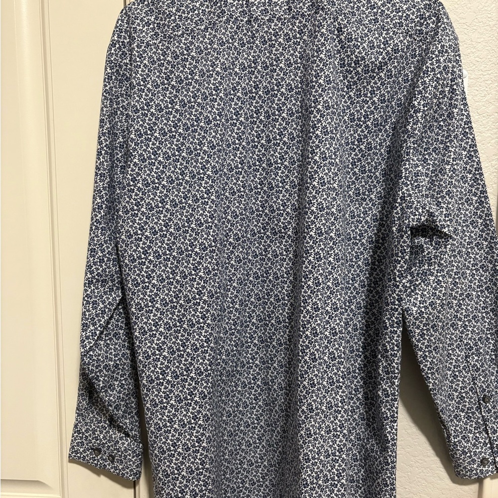 JF J.Ferrar Navy Floral Shirt - Picture 4 of 8